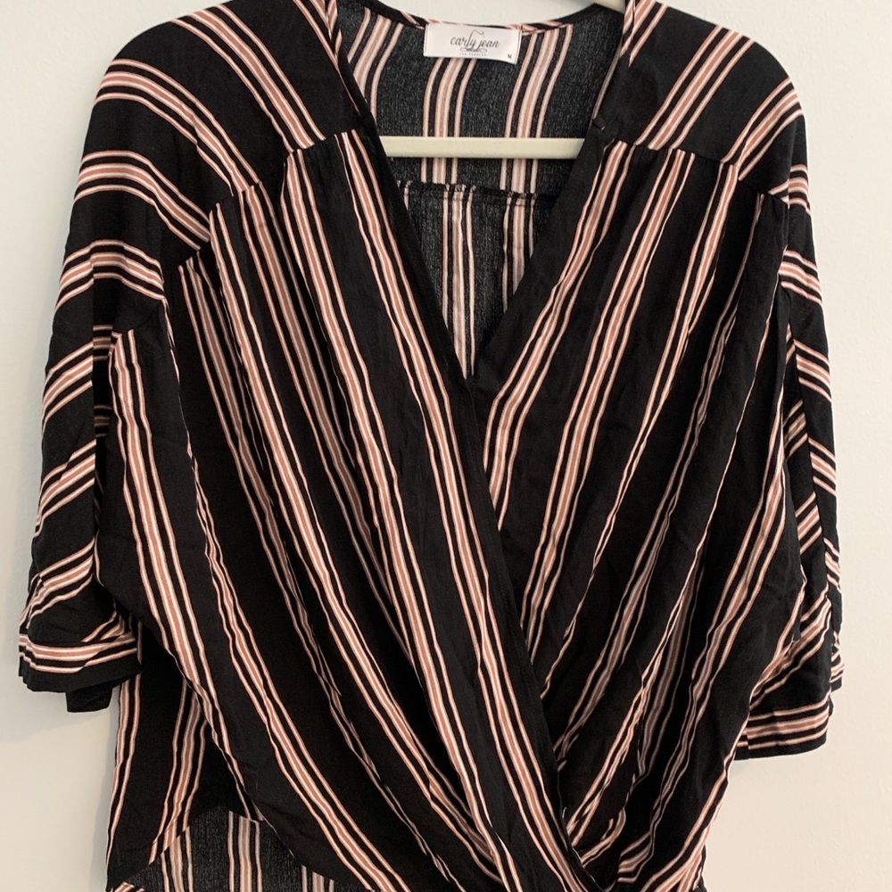 Carly Jean Los Angeles Faux wrap style top